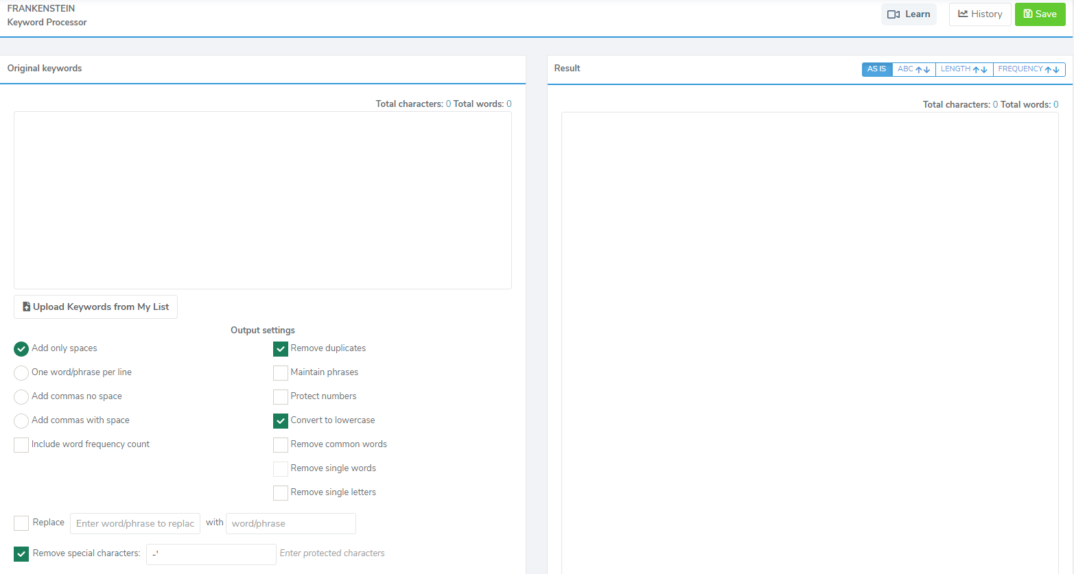 Helium 10 listing organization